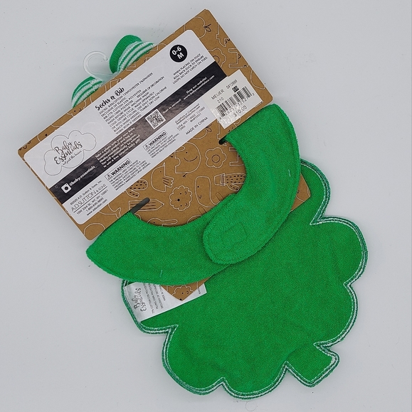 Baby Essentials St Patrick's Day Bib And Socks Little Lucky Charm Set - Picture 2 of 3